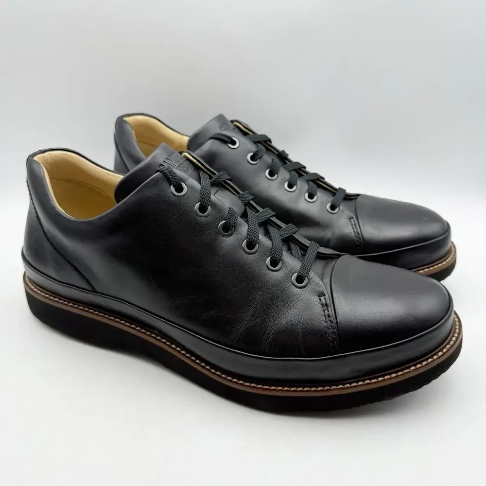 Samuel Hubbard Mens DressFast Dress Sneaker Size 11 XWIDE Black Leather EUC